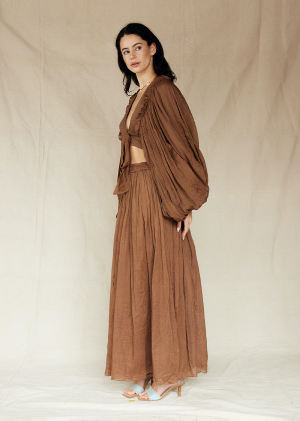 Marta Palazzo Pants | Chocolate